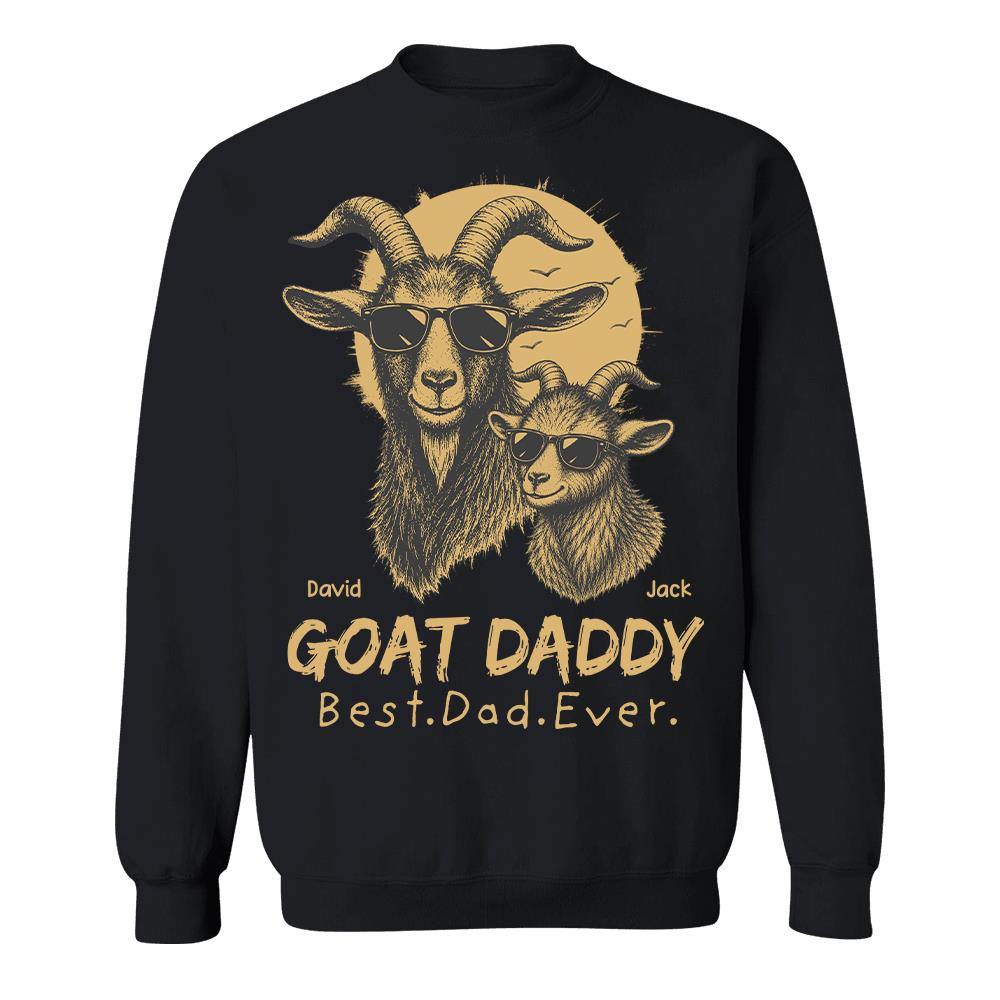 Goat Daddy, Personalized T-Shirt Father Day, Gifts for Dad Husband, Funny Papa Tshirt Cool Goat Daddy Tee MI209 Hv01