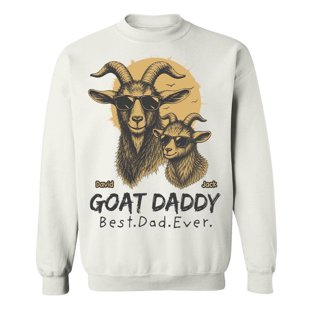 Goat Daddy, Personalized T-Shirt Father Day, Gifts for Dad Husband, Funny Papa Tshirt Cool Goat Daddy Tee MI209 Hv01