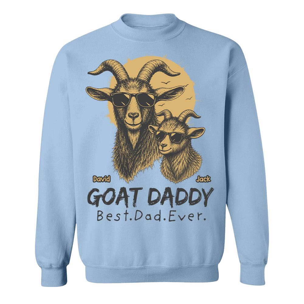 Goat Daddy, Personalized T-Shirt Father Day, Gifts for Dad Husband, Funny Papa Tshirt Cool Goat Daddy Tee MI209 Hv01