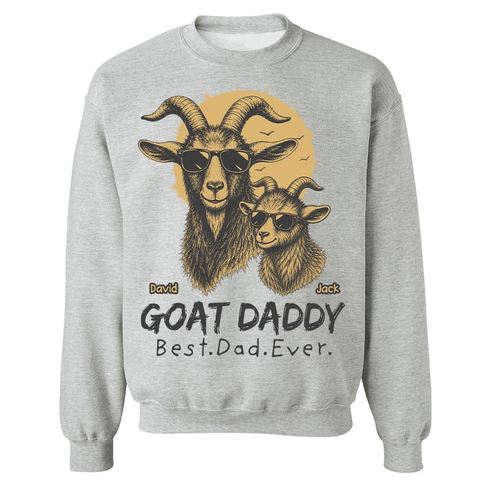 Goat Daddy, Personalized T-Shirt Father Day, Gifts for Dad Husband, Funny Papa Tshirt Cool Goat Daddy Tee MI209 Hv01