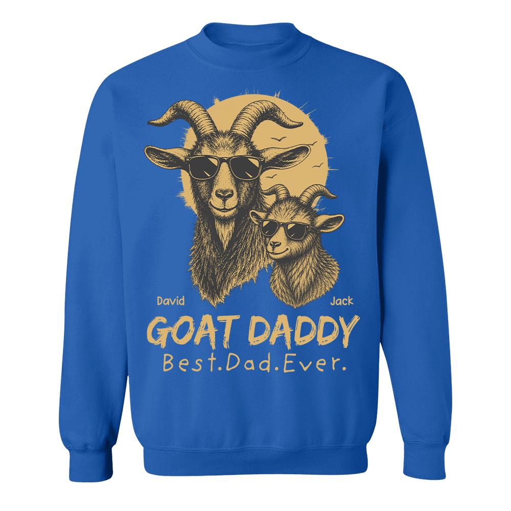 Goat Daddy, Personalized T-Shirt Father Day, Gifts for Dad Husband, Funny Papa Tshirt Cool Goat Daddy Tee MI209 Hv01