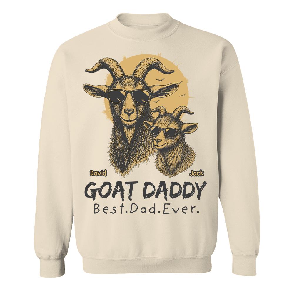 Goat Daddy, Personalized T-Shirt Father Day, Gifts for Dad Husband, Funny Papa Tshirt Cool Goat Daddy Tee MI209 Hv01