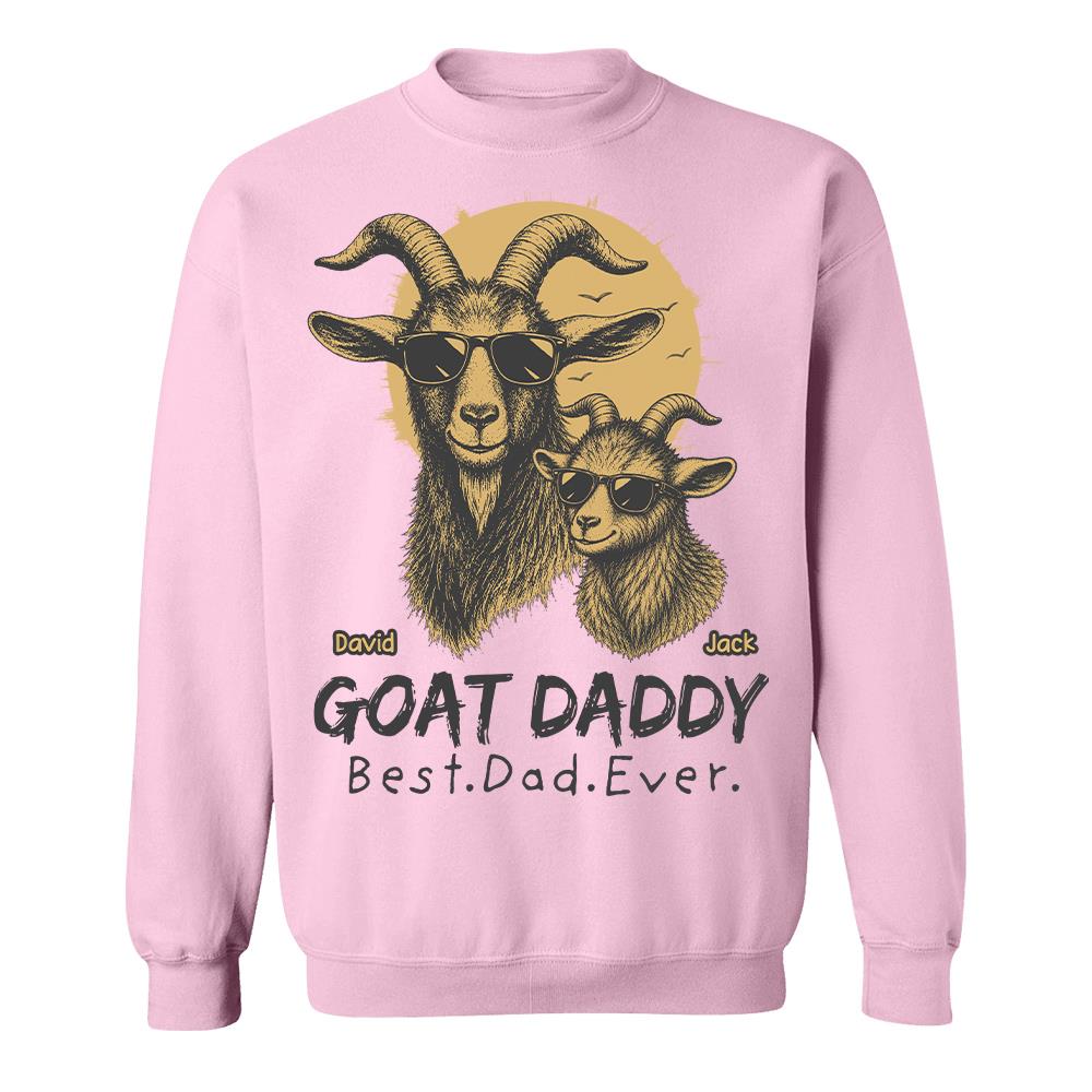 Goat Daddy, Personalized T-Shirt Father Day, Gifts for Dad Husband, Funny Papa Tshirt Cool Goat Daddy Tee MI209 Hv01