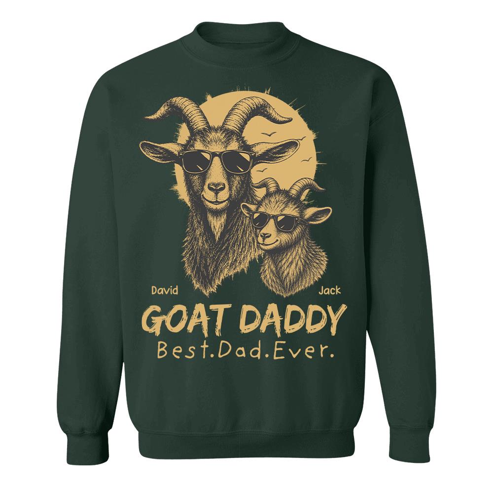 Goat Daddy, Personalized T-Shirt Father Day, Gifts for Dad Husband, Funny Papa Tshirt Cool Goat Daddy Tee MI209 Hv01