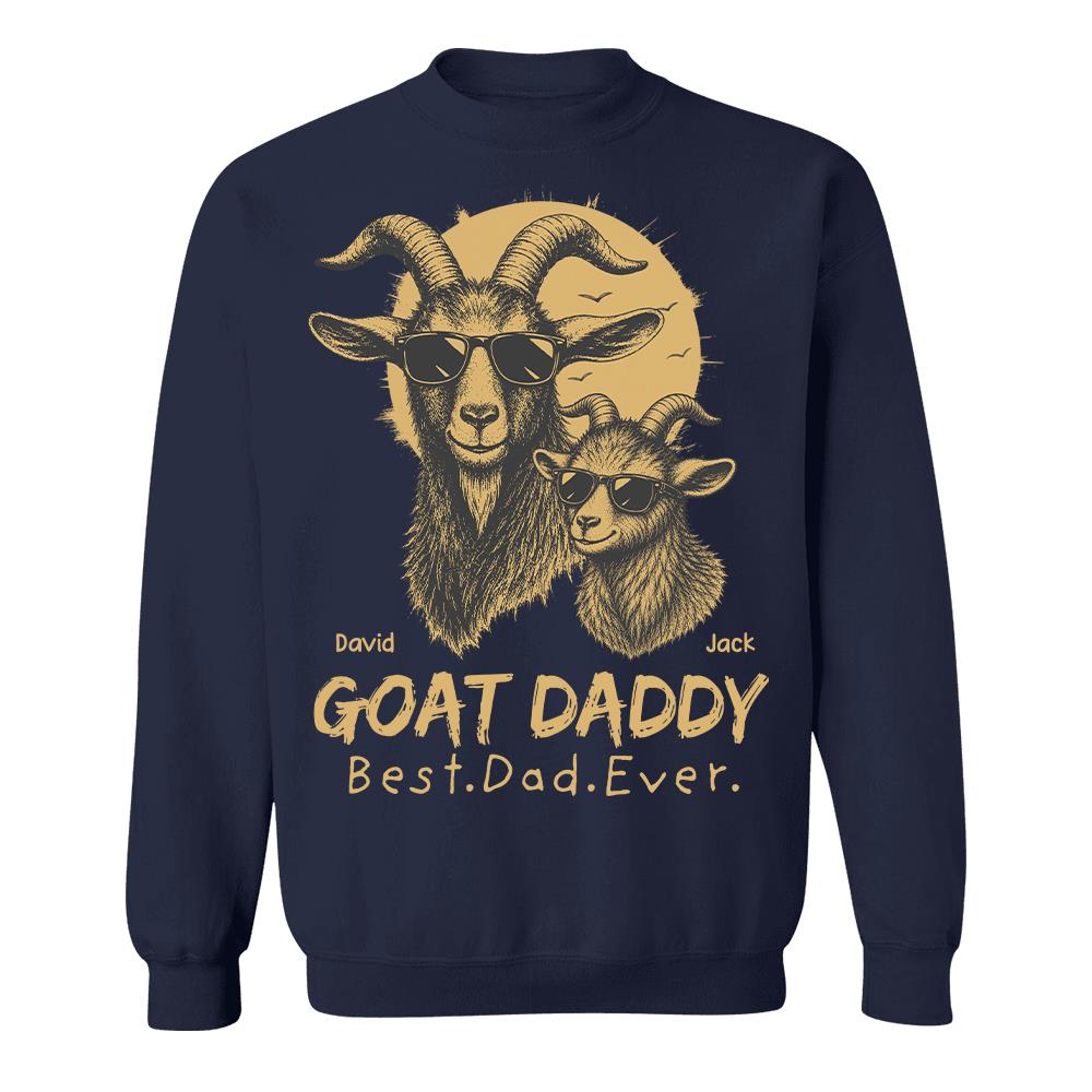 Goat Daddy, Personalized T-Shirt Father Day, Gifts for Dad Husband, Funny Papa Tshirt Cool Goat Daddy Tee MI209 Hv01