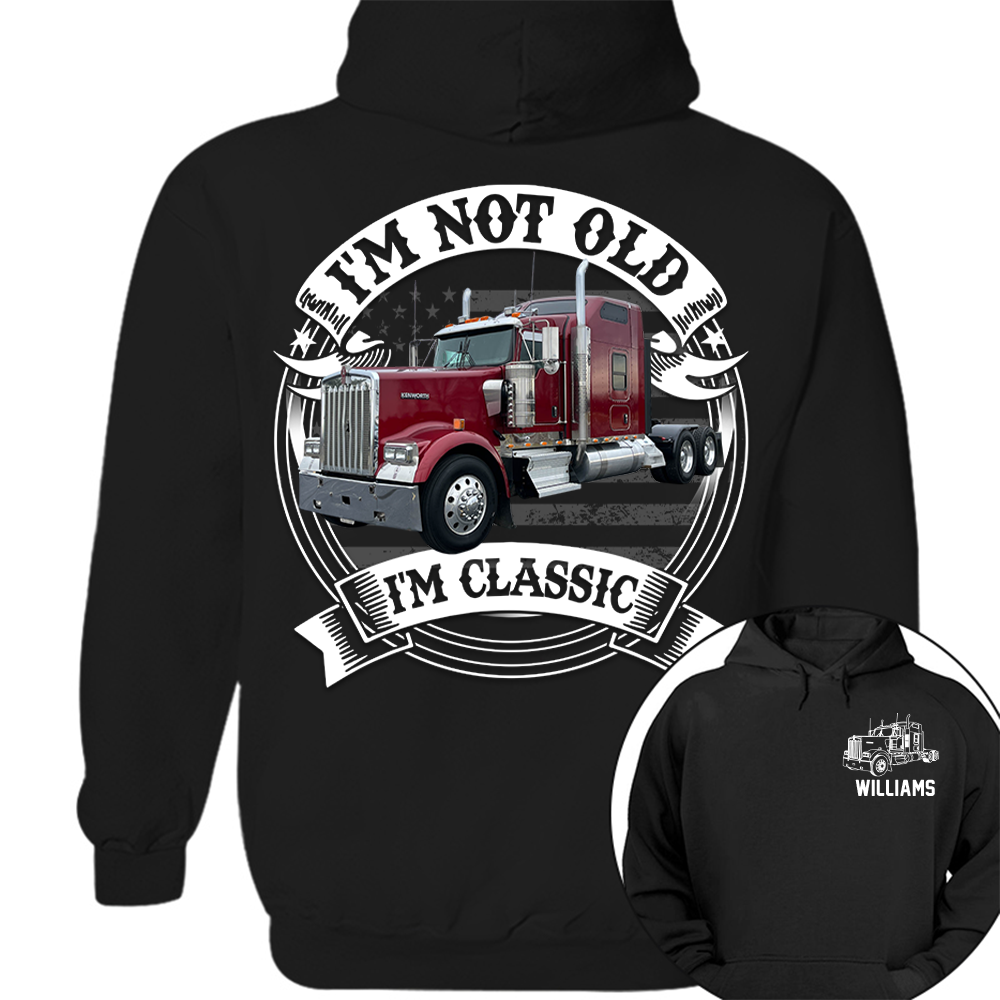 I'm Not Old I'm Classic Kenworth W900 Graphic Personalized Car's Photo Quarter Shirt