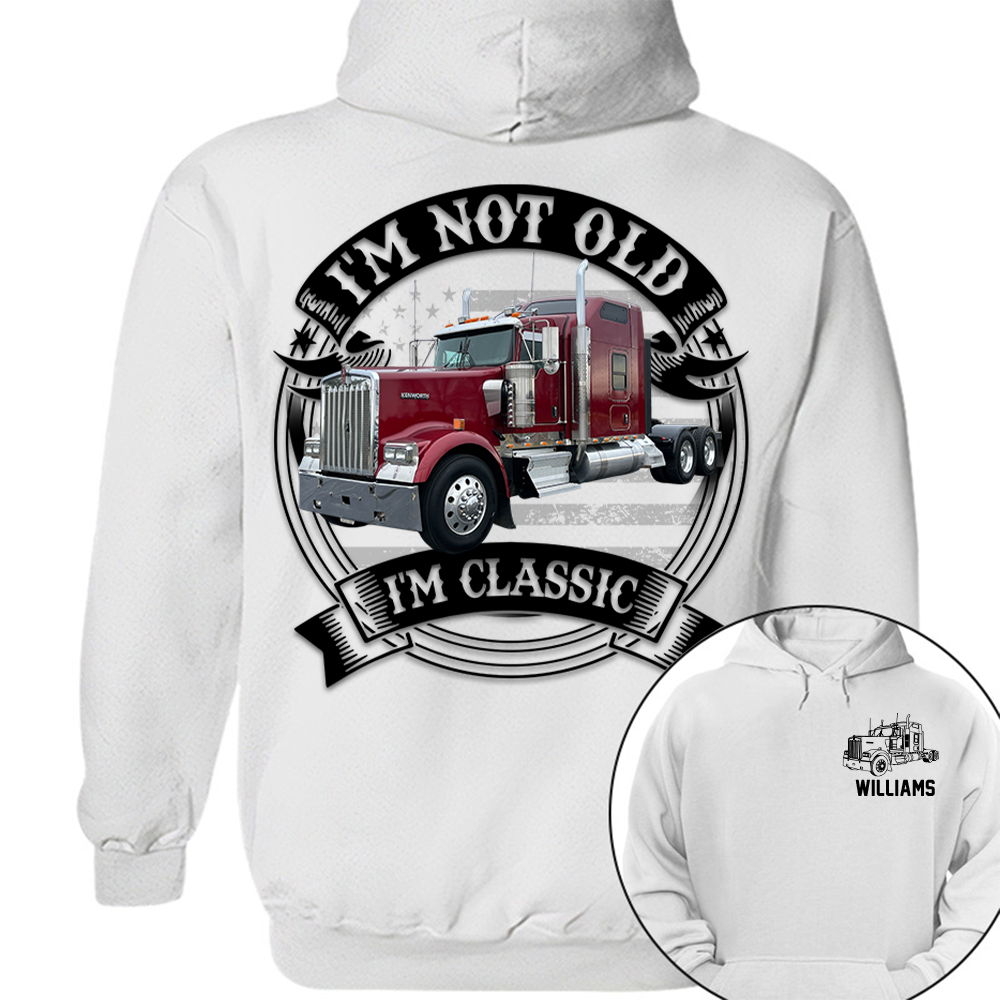I'm Not Old I'm Classic Kenworth W900 Graphic Personalized Car's Photo Quarter Shirt