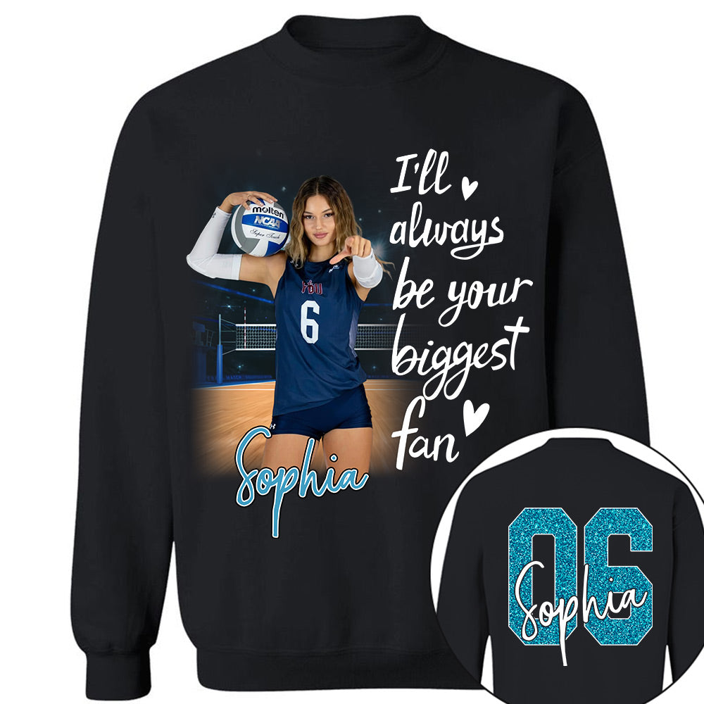 I'll Be Your Biggest Fan Personalize Volleyball Shirt For Volleyball Mom Grandma Sport Family T1807 Li29