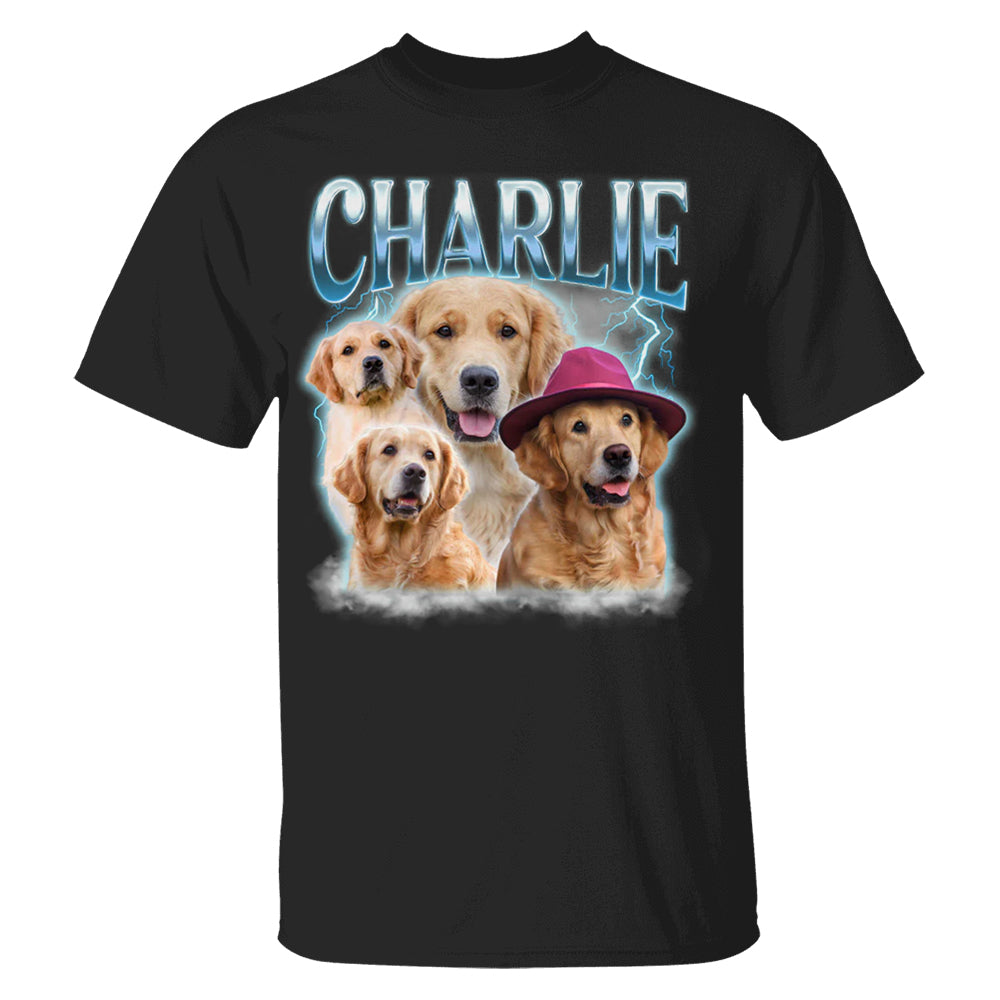 Custom Pet Face Vintage Bootleg Shirt - Personalized Custom Premium T-shirt