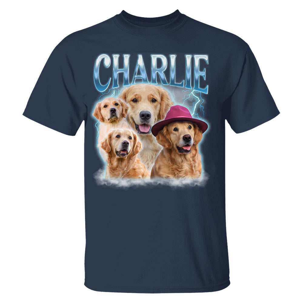 Custom Pet Face Vintage Bootleg Shirt - Personalized Custom Premium T-shirt