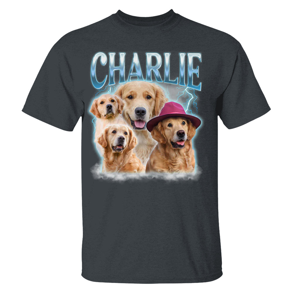 Custom Pet Face Vintage Bootleg Shirt - Personalized Custom Premium T-shirt