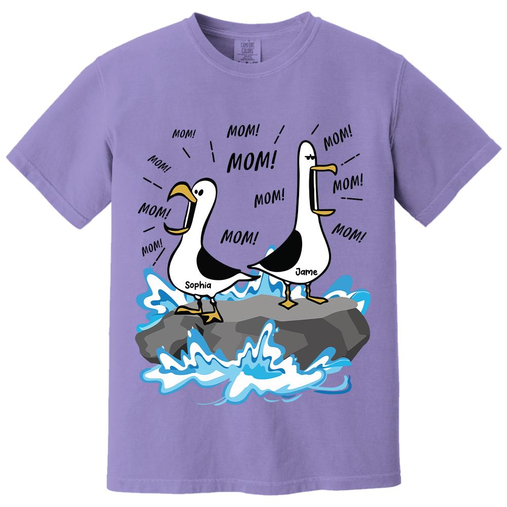 Trending Personalized Seagull Mom Mom Mom - Personalized Shirt - Funny Mother's Day Gift For Mom 