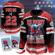 Custom Photo Ice Hockey Jersey For Ice Hockey Lovers - Personalized Ice Hockey Shirt Ice Hockey Mom Grandma Sport Family Lovers T1807 Hv01