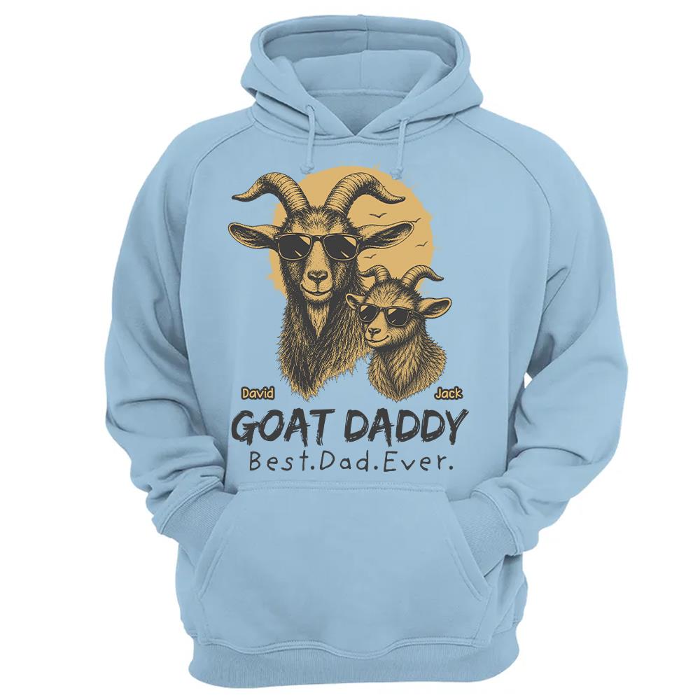 Goat Daddy, Personalized T-Shirt Father Day, Gifts for Dad Husband, Funny Papa Tshirt Cool Goat Daddy Tee MI209 Hv01