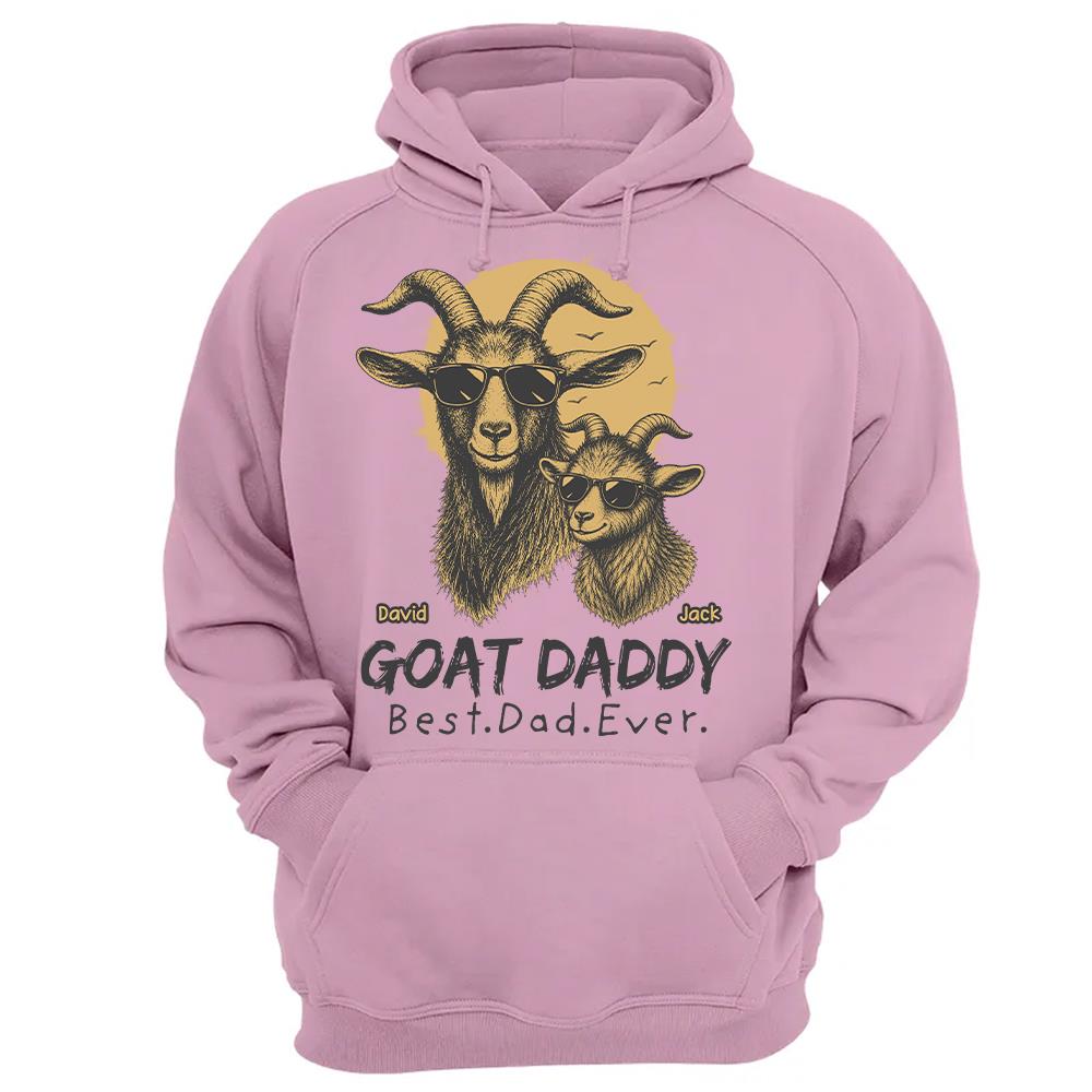 Goat Daddy, Personalized T-Shirt Father Day, Gifts for Dad Husband, Funny Papa Tshirt Cool Goat Daddy Tee MI209 Hv01