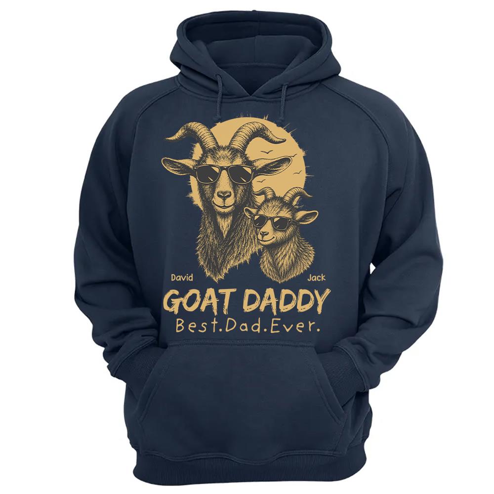 Goat Daddy, Personalized T-Shirt Father Day, Gifts for Dad Husband, Funny Papa Tshirt Cool Goat Daddy Tee MI209 Hv01