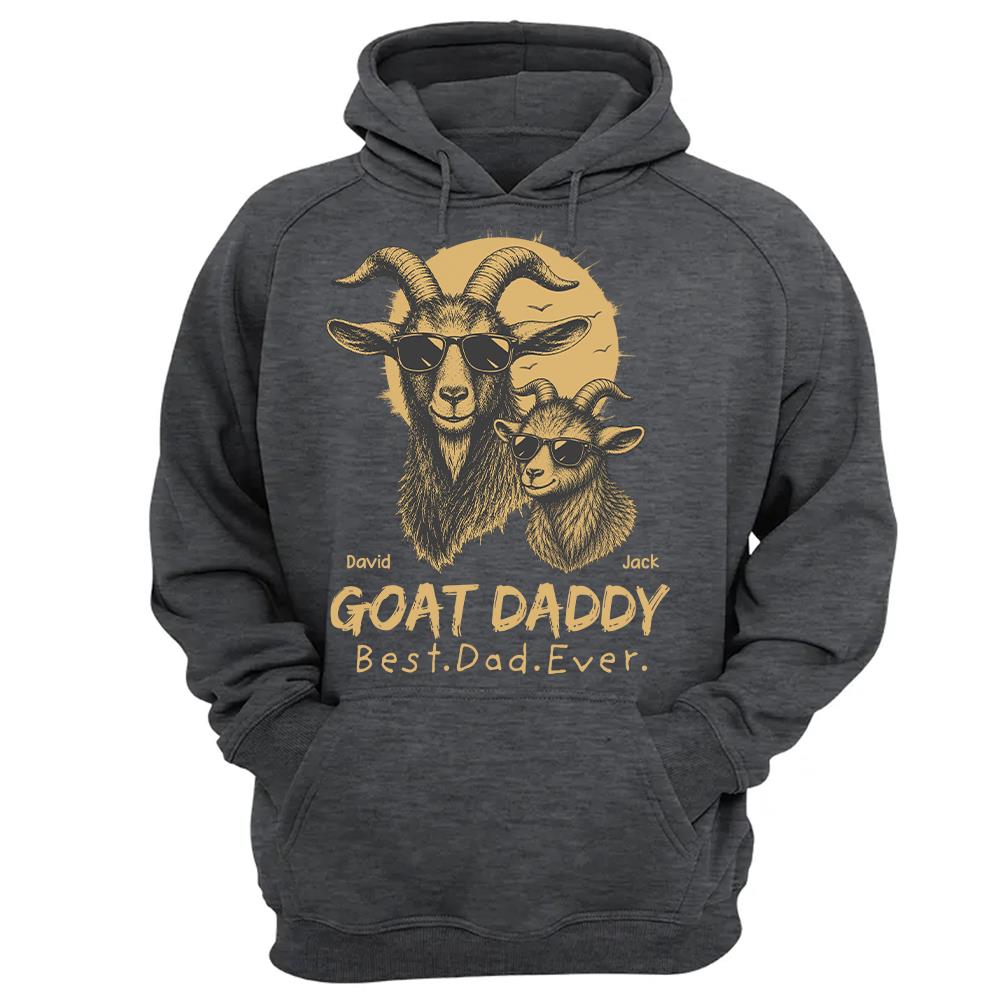 Goat Daddy, Personalized T-Shirt Father Day, Gifts for Dad Husband, Funny Papa Tshirt Cool Goat Daddy Tee MI209 Hv01