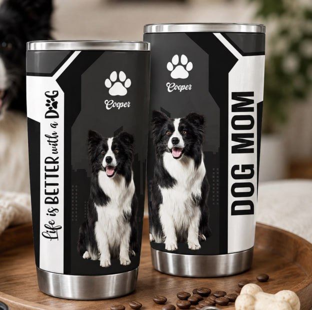 Personalized Life Is Better With A Dog Tumbler Custom Photo Dog Gift For Dog Lovers T1807 VH01