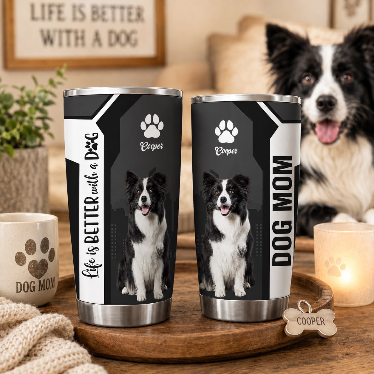 Personalized Life Is Better With A Dog Tumbler Custom Photo Dog Gift For Dog Lovers T1807 VH01
