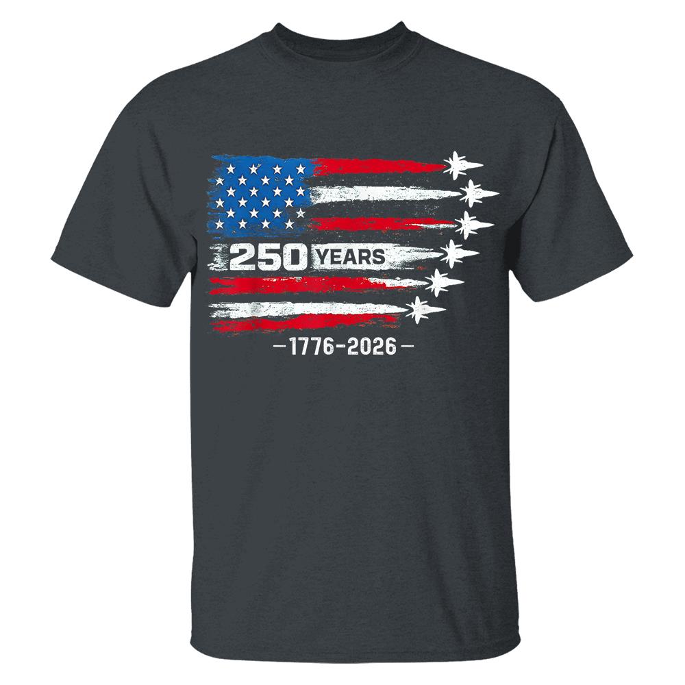 USA 250th Anniversary T-Shirt, America 250 Years 1776-2026 4th of July Tee Hv01