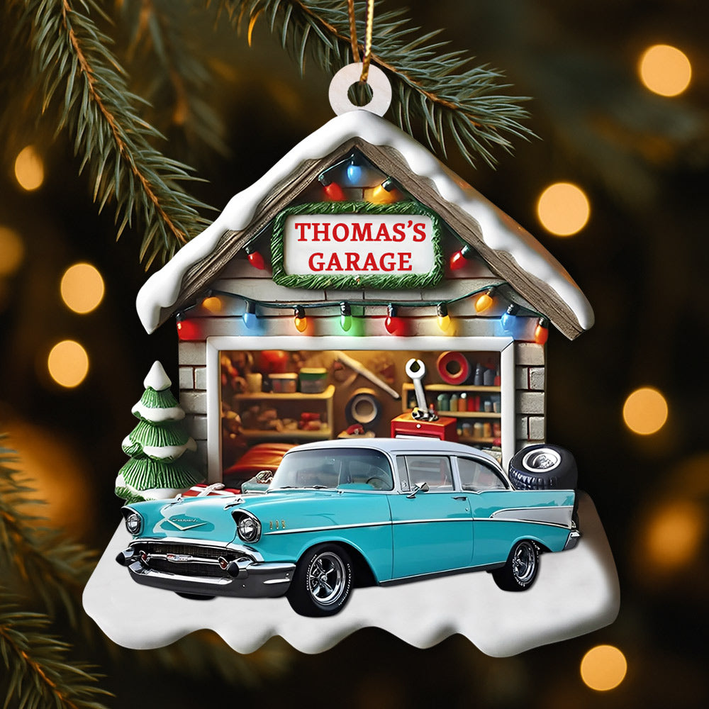 Personalized Christmas Car Garage Ornament - Custom Photo Car Ornament A2110 Li29 