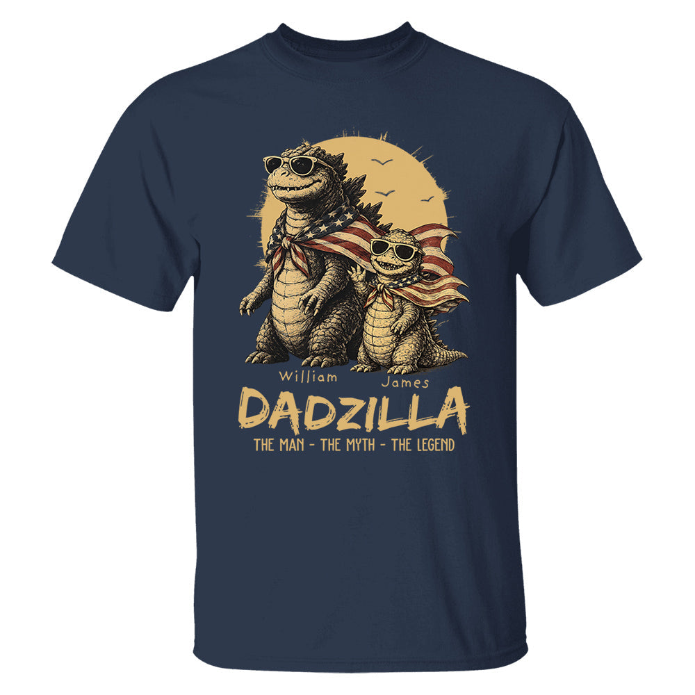Custom Dadzilla The Man The Myth The Legend Shirt , Gifts For Father Day L0411 VH01