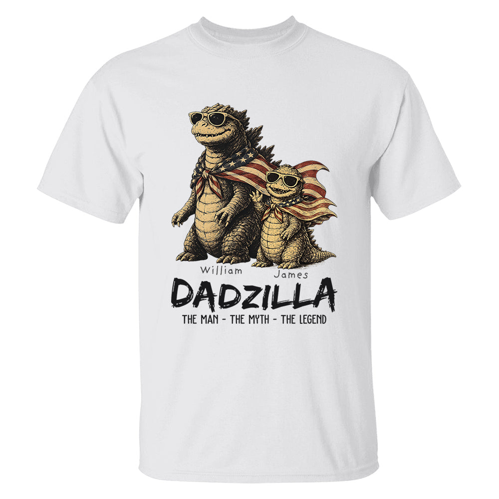 Custom Dadzilla The Man The Myth The Legend Shirt , Gifts For Father Day L0411 VH01