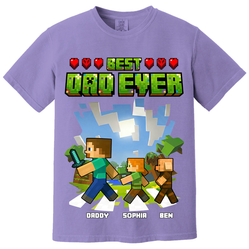 DadCraft Best Dad Ever, Personalized DadCraft Shirt With Kids Name, Gifts For Dad, For Father's Day MI209 VH01