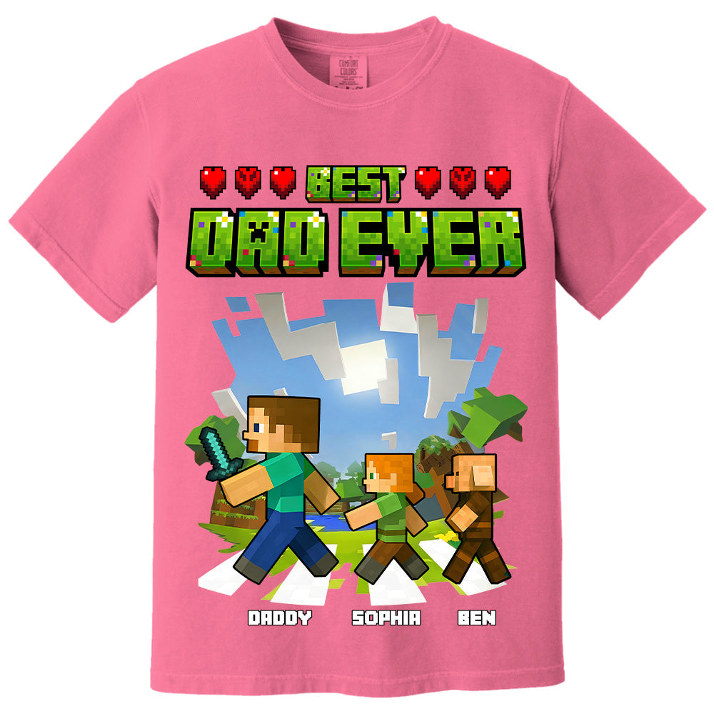 DadCraft Best Dad Ever, Personalized DadCraft Shirt With Kids Name, Gifts For Dad, For Father's Day MI209 VH01