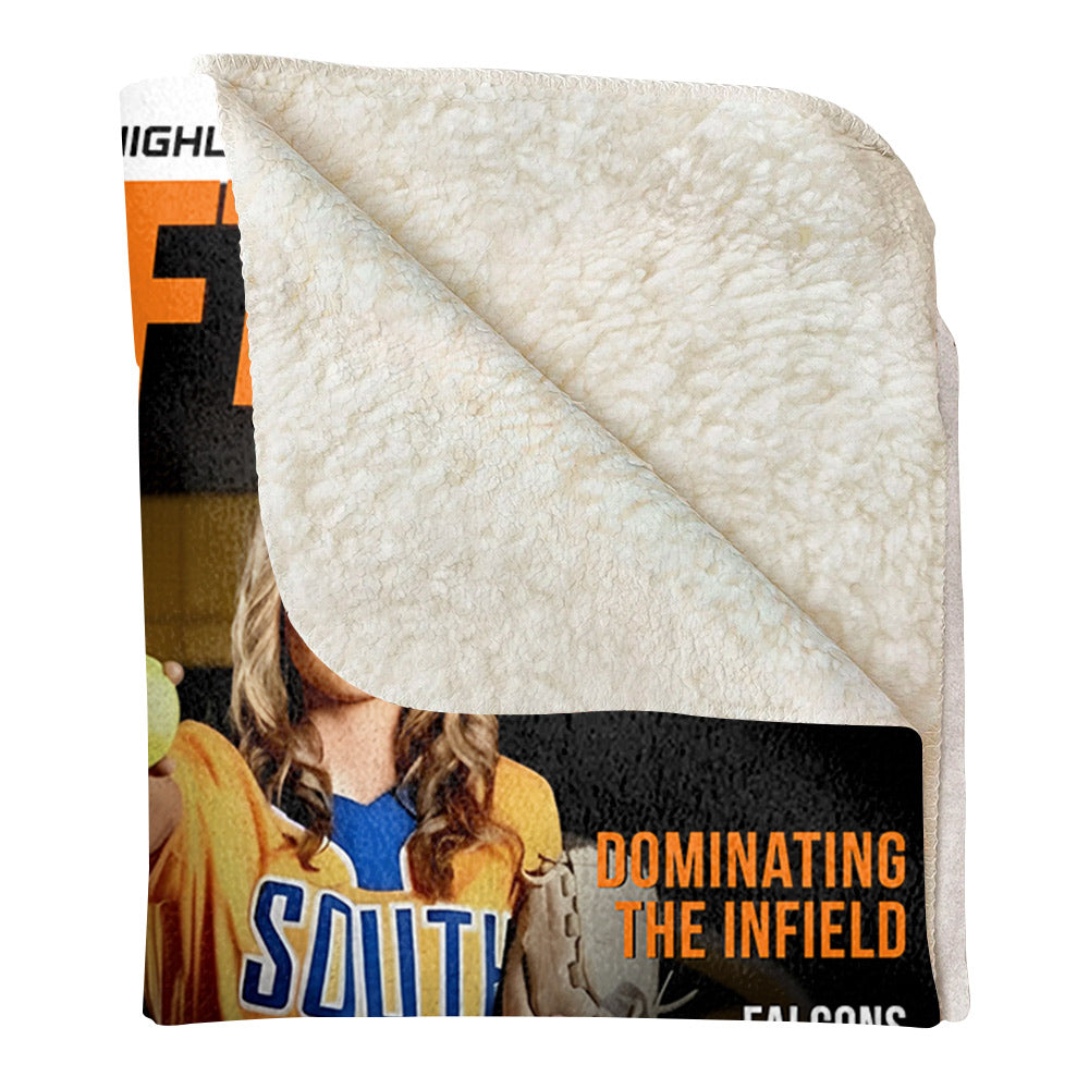 Personalized Softball Blanket - Gifts For Softball Player