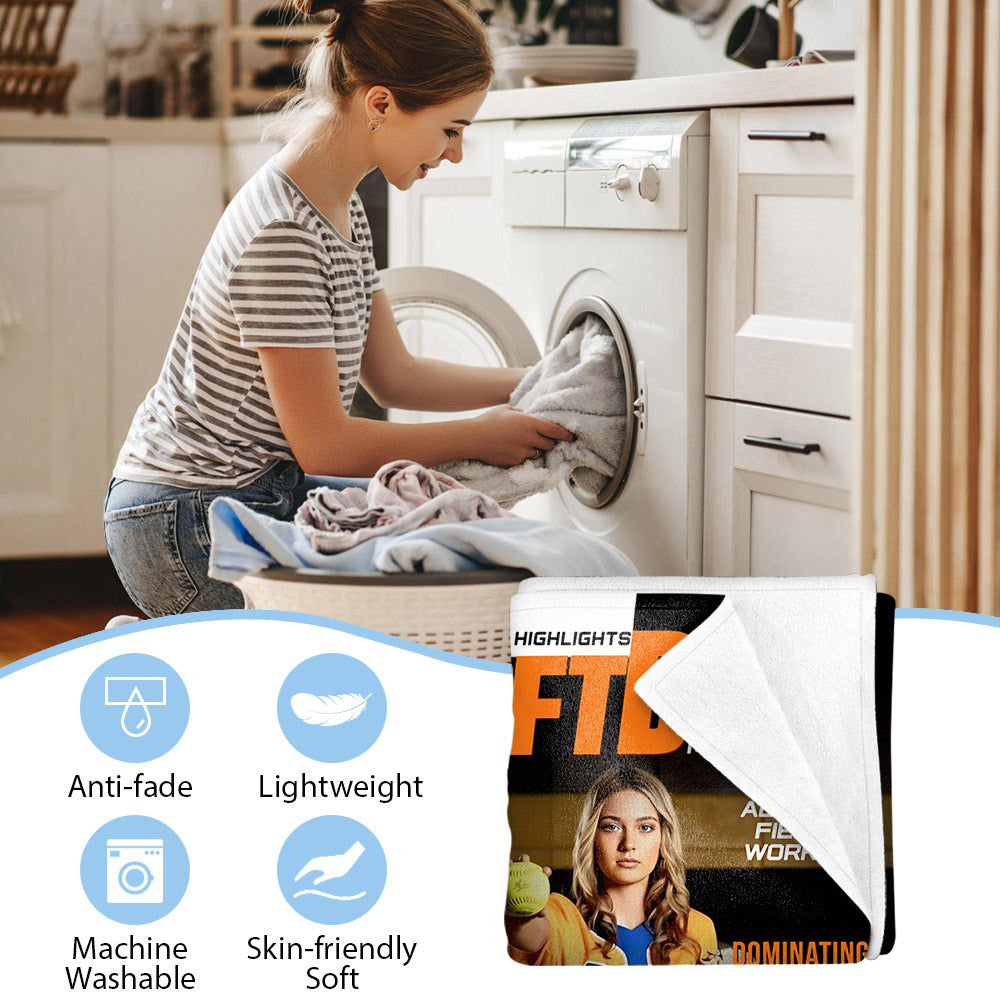 Personalized Softball Blanket - Gifts For Softball Player