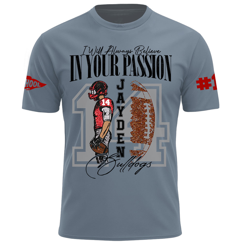 Personalized Vintage “Biggest Fan” Football Shirt, Custom School Team Name, Game Day Shirt, Gift For Football Lovers T1807 Pt99