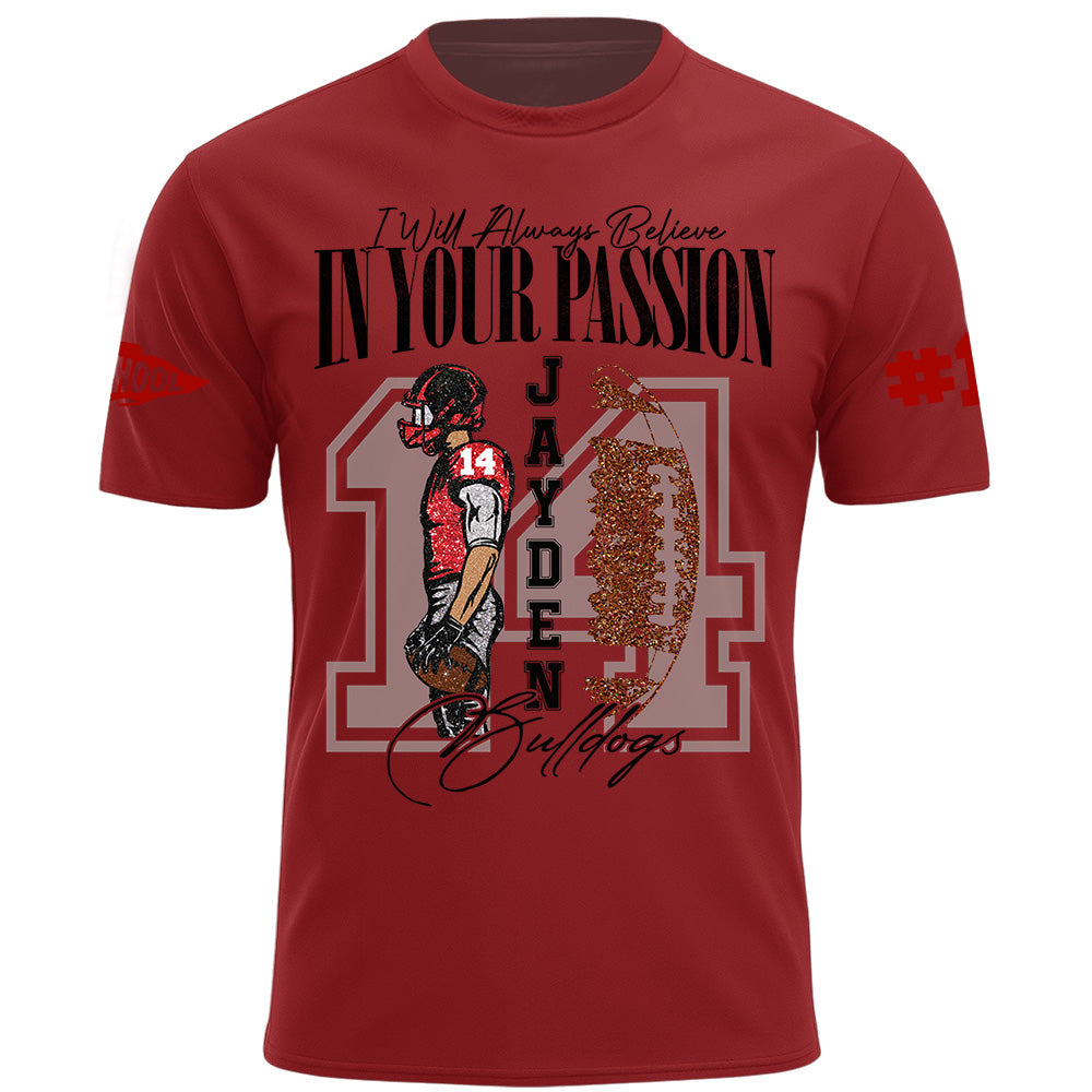 Personalized Vintage “Biggest Fan” Football Shirt, Custom School Team Name, Game Day Shirt, Gift For Football Lovers T1807 Pt99