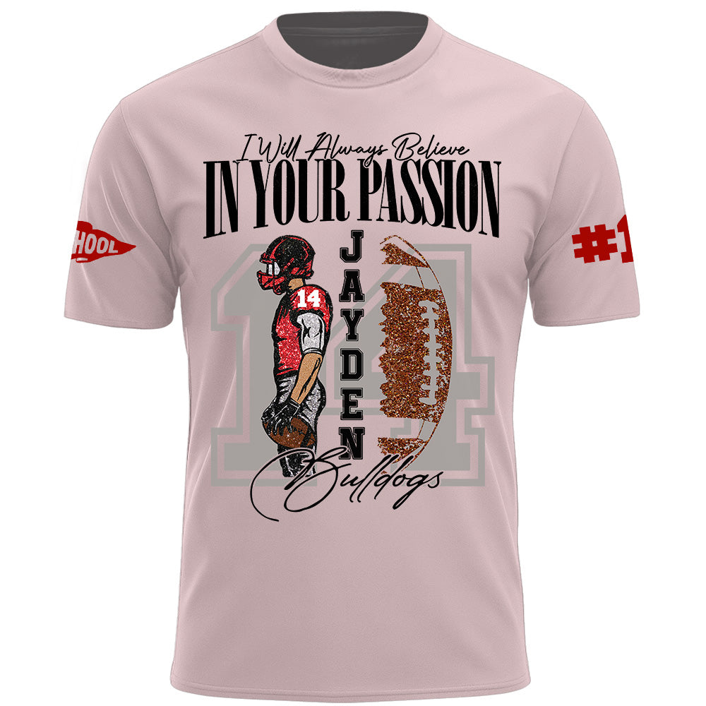 Personalized Vintage “Biggest Fan” Football Shirt, Custom School Team Name, Game Day Shirt, Gift For Football Lovers T1807 Pt99