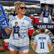 I'll Always Be Your Biggest Fan, Personalized Football Jersey, Custom Photo Gift For Football Lovers For Sport Family Vr1 T1807 Pt99