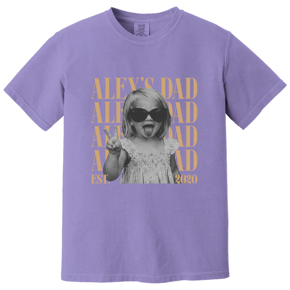 Custom Dad Vintage Photo Shirt: Personalized Fathers Day Shirt With Kids Photo, Funny Dad Shirt, Best Dad Ever Shirt, New Dad Gift VH01