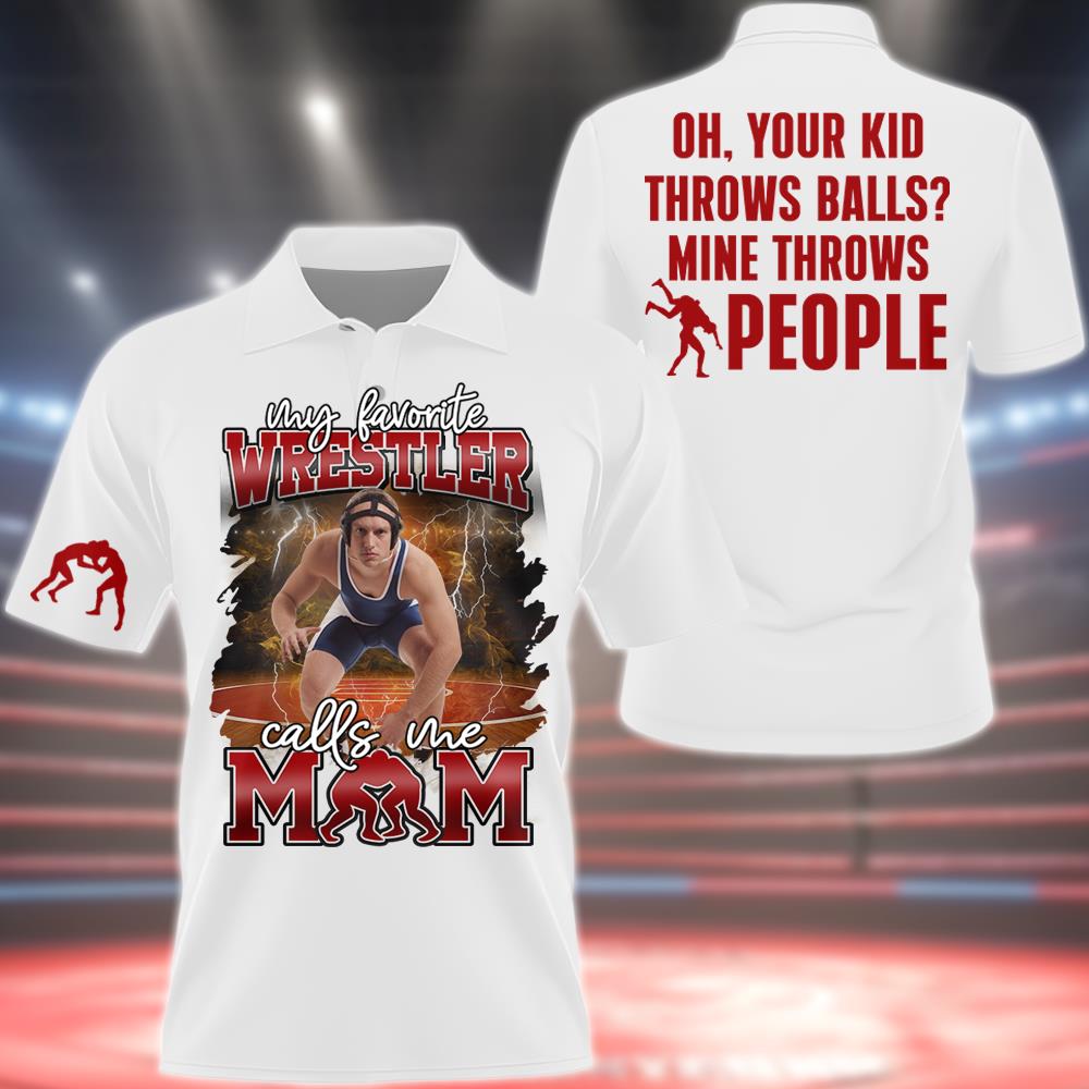My Favorite Wrestler Calls Me Mom - Personalized All Over Print Shirt For Wrestling Family NA04 Nh00