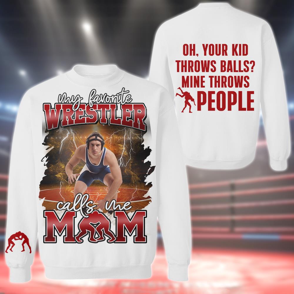 My Favorite Wrestler Calls Me Mom - Personalized All Over Print Shirt For Wrestling Family NA04 Nh00