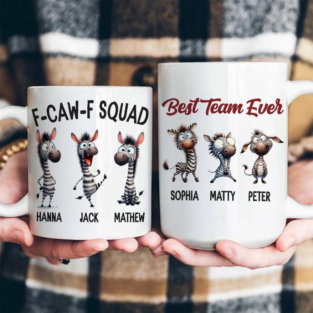Best Team Ever Coffee Cup, Office Mug Gifts, Funny F-CAW-F Squad Coffee Mug, Corporate Christmas Gift, Employee Thank You Coffee Mug