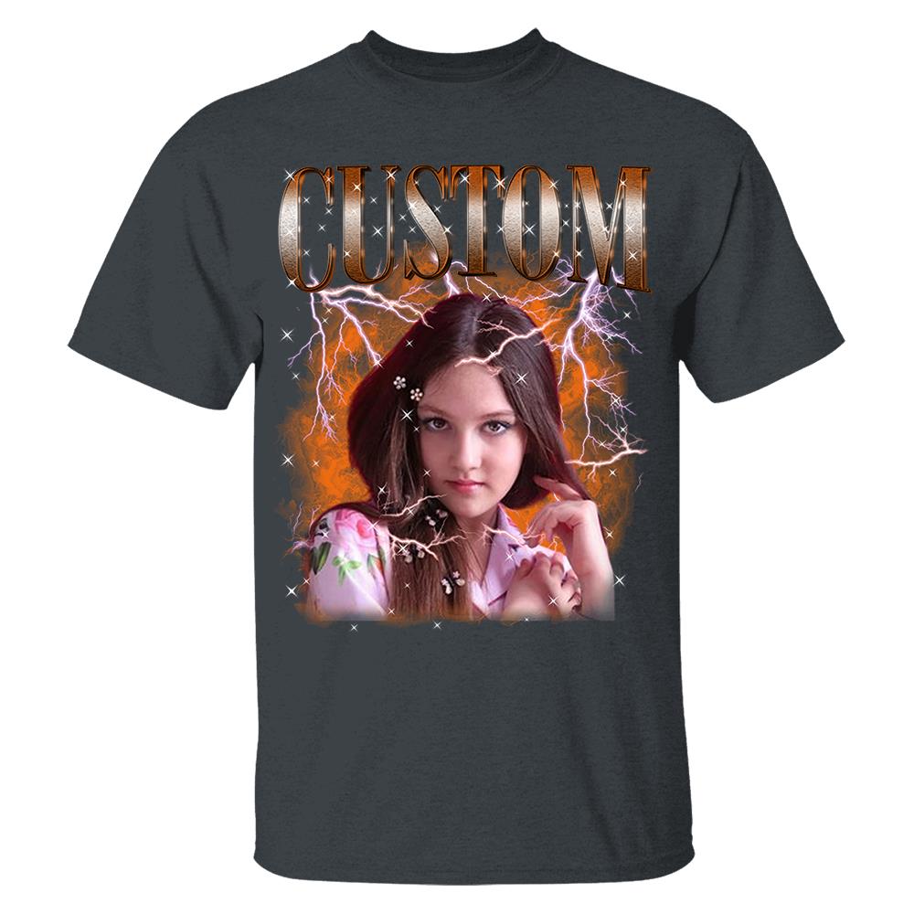 Custom Bootleg Rap Tee Shirt for Boyfriend Girlfriend Custom Face Tshirt Vintage Graphic Shirt Nh00