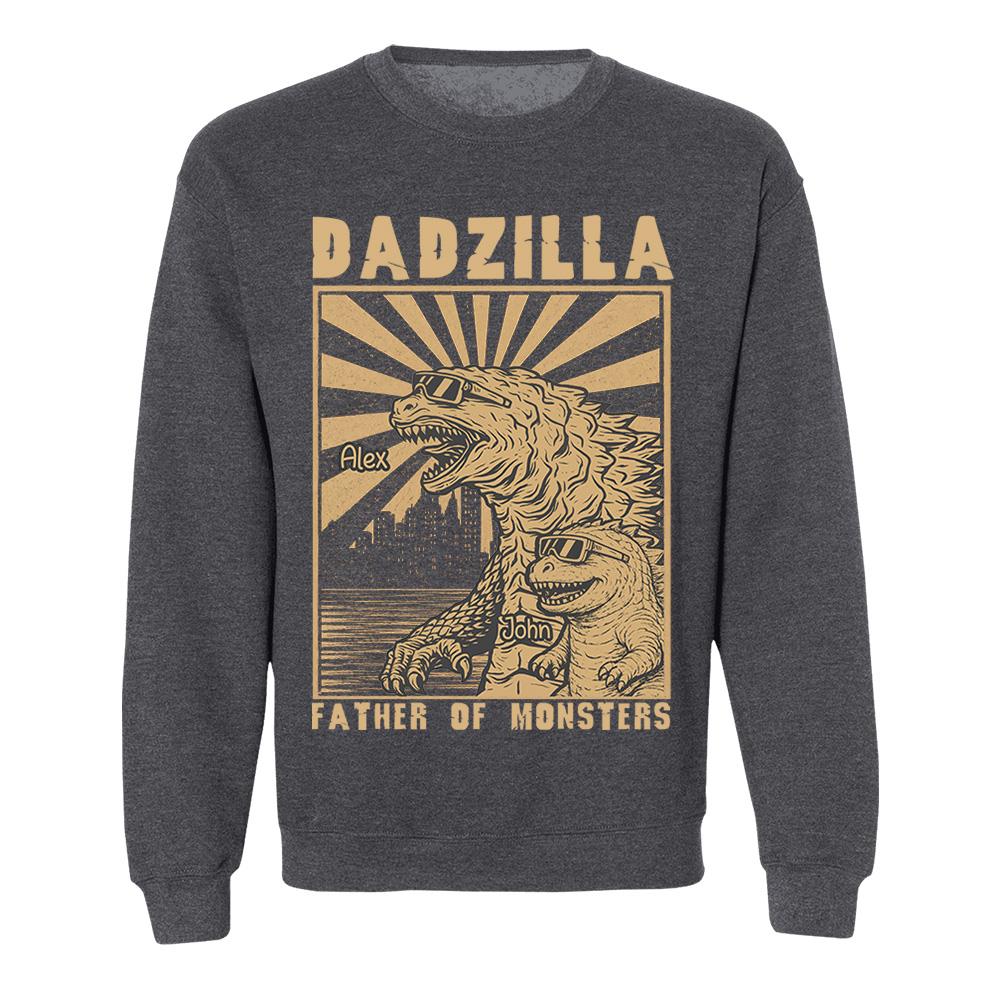 Dadzilla Father Of Monsters Personalized Dadzilla T-Shirt Father Day Gifts for Dad Funny Papa Tshirt Cool Daddy Dinosaur Tee Na02 Nh00