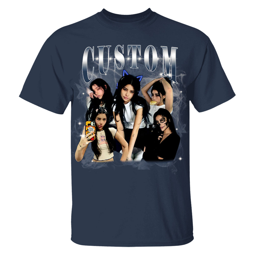 Custom Graphic Photo Vintage Bootleg Shirt, Family Bootleg Graphic Shirt