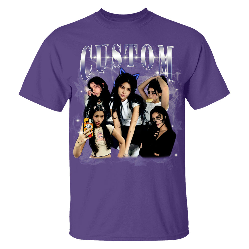 Custom Graphic Photo Vintage Bootleg Shirt, Family Bootleg Graphic Shirt
