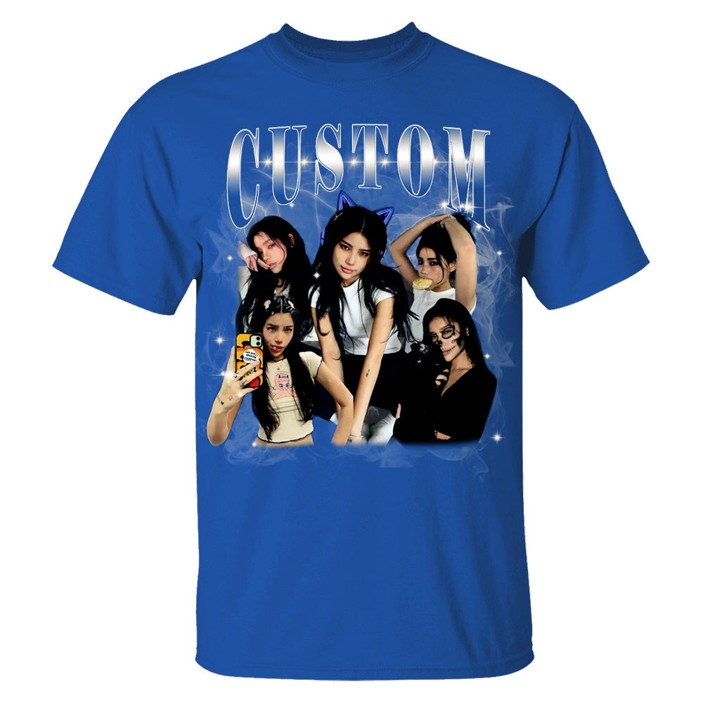 Custom Graphic Photo Vintage Bootleg Shirt, Family Bootleg Graphic Shirt