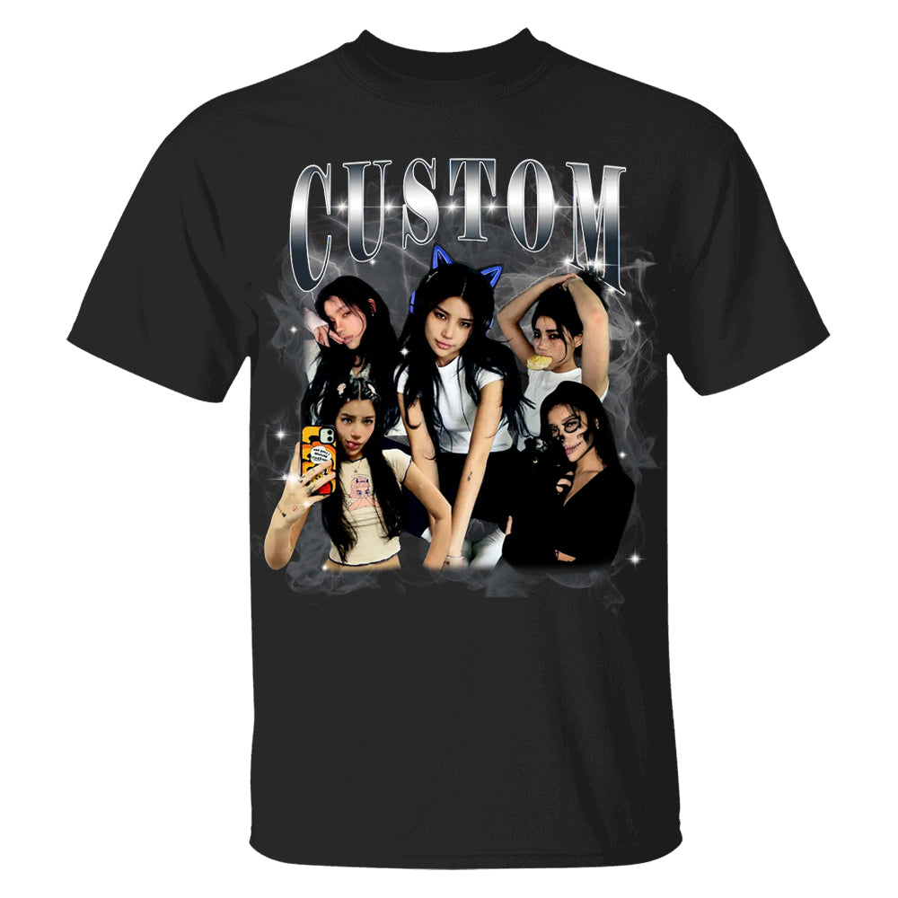 Custom Graphic Photo Vintage Bootleg Shirt, Family Bootleg Graphic Shirt