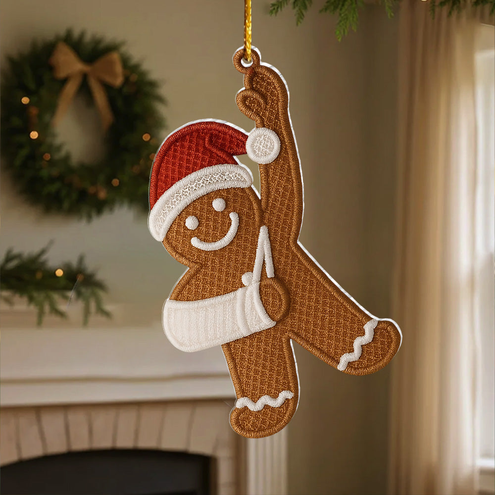 Injury Christmas Arcylic Ornament, Funny Gingerbread Xmas Ornament, Broken Arm Holiday Decor, Ornament Gift T18 VH01