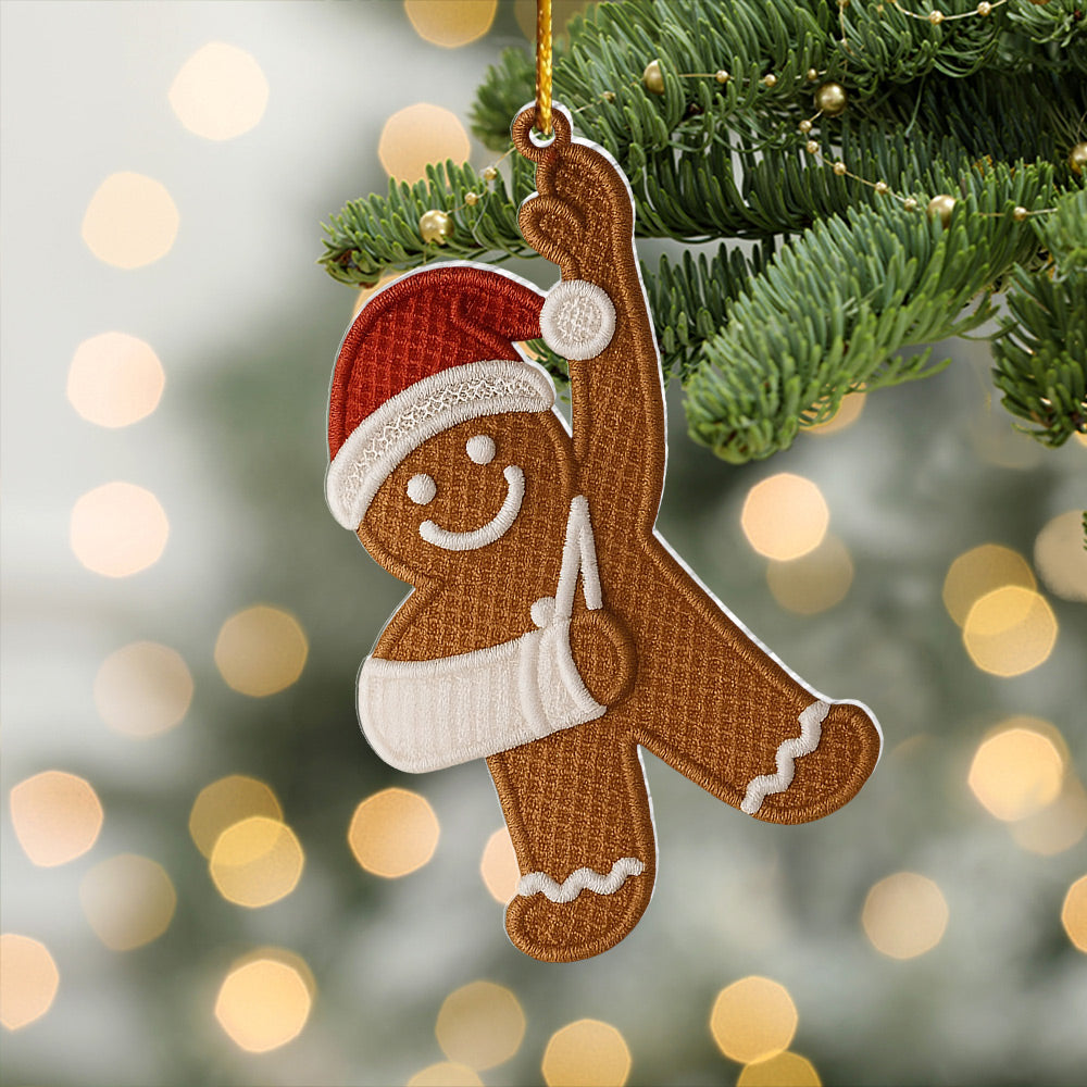 Injury Christmas Arcylic Ornament, Funny Gingerbread Xmas Ornament, Broken Arm Holiday Decor, Ornament Gift T18 VH01