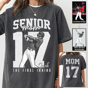 Senior Football Mom Shirt, The Final Inning, Custom Photo Player Football Mom Shirt, Senior Football Mom Gift T1807 T24