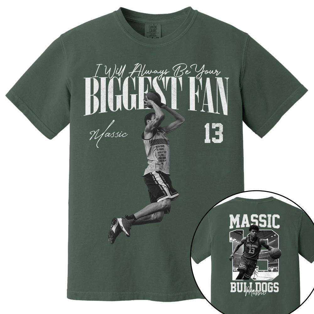 I'll Always Be Your Biggest Fan - Washed Tee Retro Bootleg Shirt - Gift For Basketball Lovers T1807