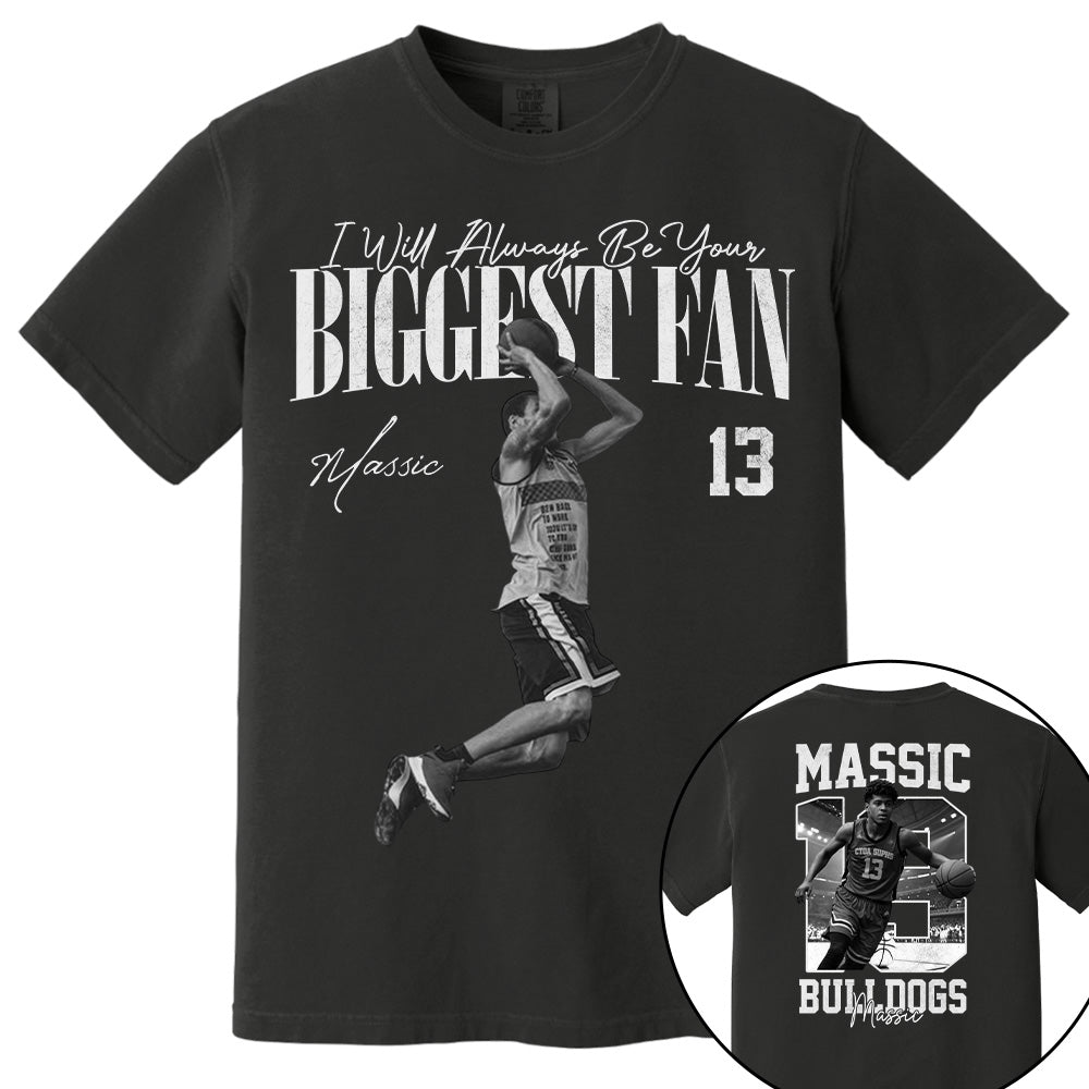 I'll Always Be Your Biggest Fan - Washed Tee Retro Bootleg Shirt - Gift For Basketball Lovers T1807